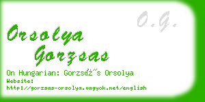 orsolya gorzsas business card
